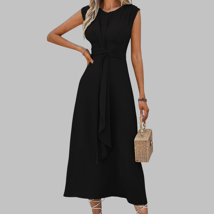 Bridgette | Elegant Sleeveless Round Neck Maxi Dress