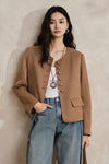 Leontine | Women's Jacket with Button Front and Flap Pockets