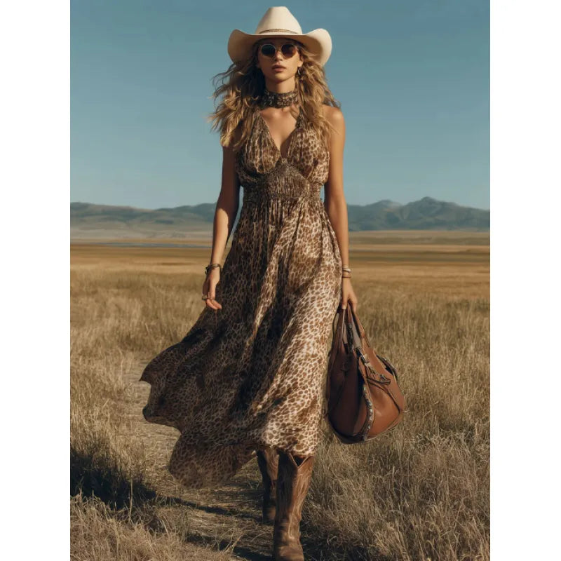Hailey | Women’s Maxi Dress with Halter and Smocking