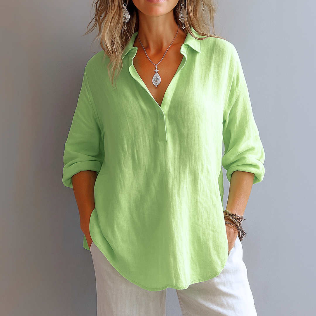 Liora | Blouse with Short Sleeves and Lightweight Fabric