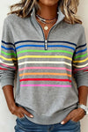 Maggie | Trendy Women's Colorful Zipper Top