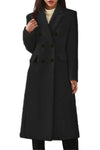 Sally | Women’s Long Coat with Lapels and Buttons