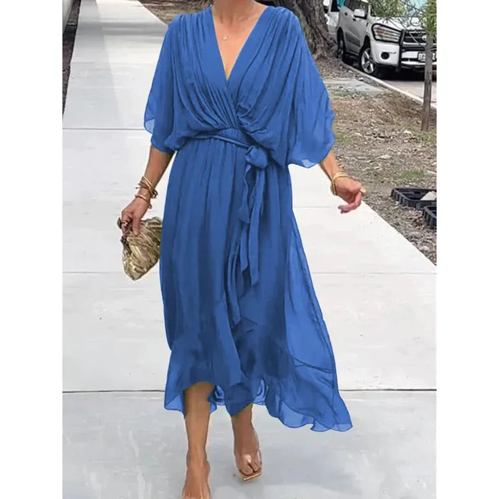 Penelope | Women’s Wrap Dress with V-Neck and Tie Waist