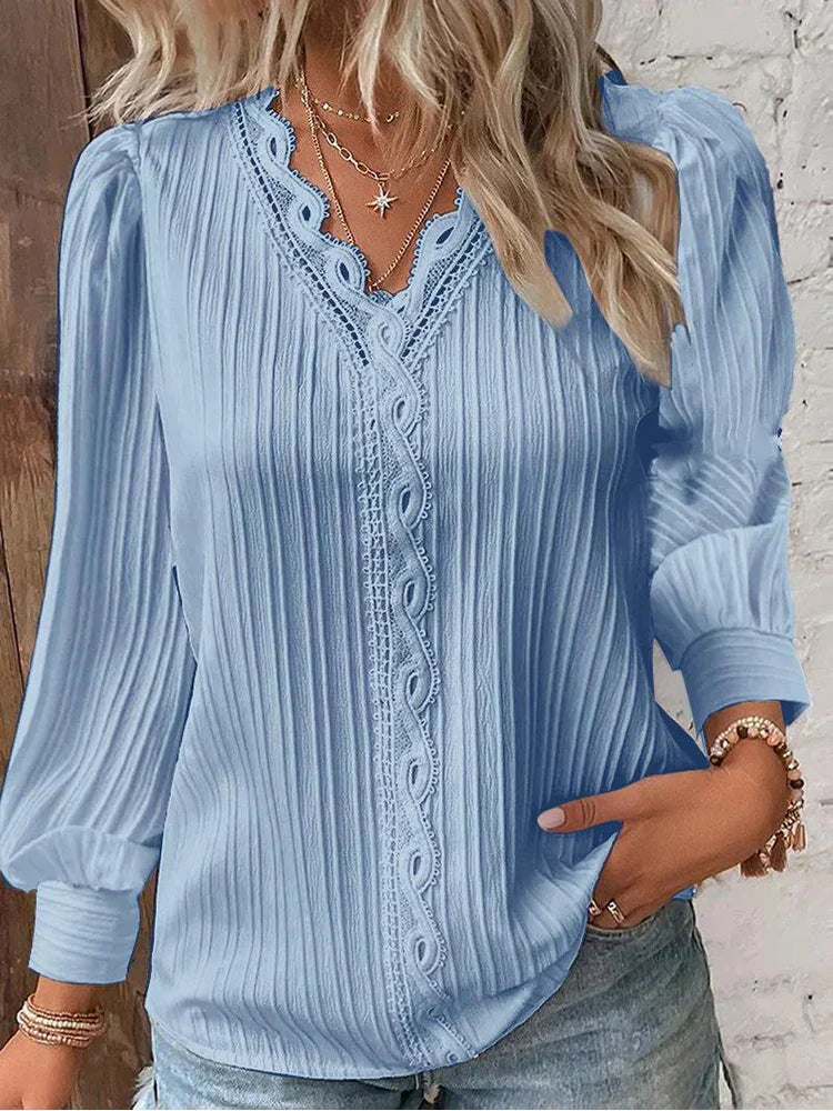 Aurelia | Blouse with Chiffon and Lace Accents
