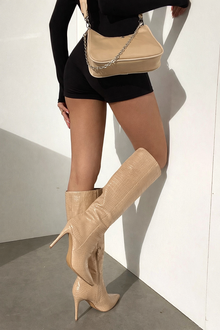 Layla | Bone Knee-High Boots