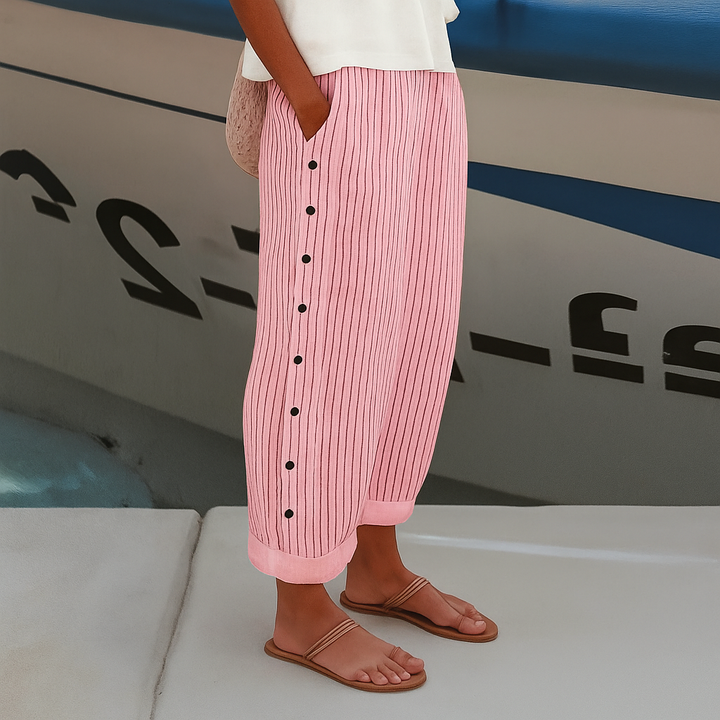 Azalea | Trousers with Side Pockets and Relaxed Fit