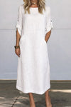 Romina | Women's A-Line Evening Dress with Loose Fit and Draped Design