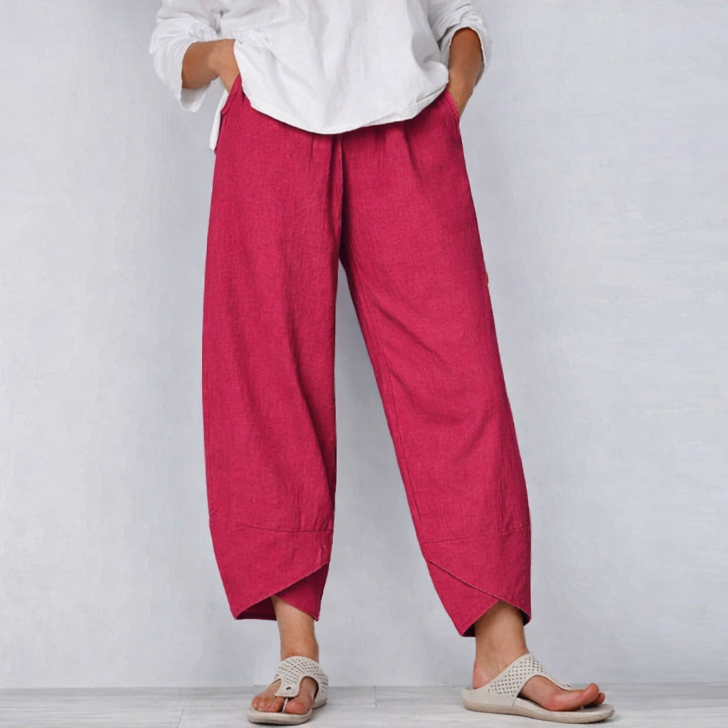 Elara | Summer Trousers with Lightweight Fabric and Relaxed Fit