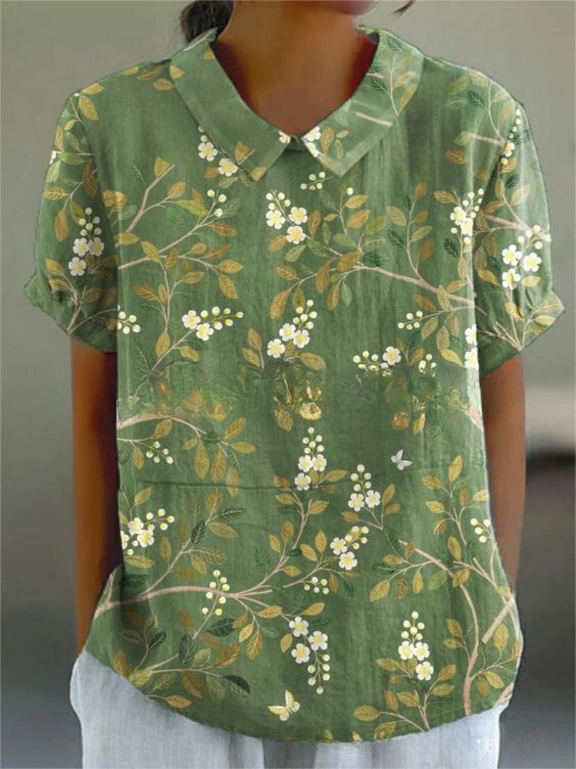 Nancy | Floral Shirt and fashion-forward