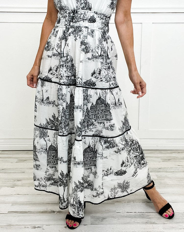 Felicity | Classic Toile Maxi Dress