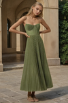 Juliana | Women's Pleated Maxi Dress with Sculpted Design and Flowy Silhouette