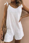 Ivy | Women's Bow Strap Playsuit with Pocket Design and Adjustable Straps