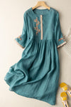 Acacia | Women's Relaxed Midi Dress with Pattern Design and Comfortable Fit