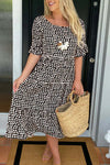 Tessa | Women's Midi Dress with Dots and Relaxed Fit