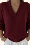 Aubrey | V-Neck Blouse with Soft Fabric and Relaxed Fit
