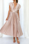 Alora | Women's A-Line Midi Dress with Sleeveless Design and Flowy Skirt