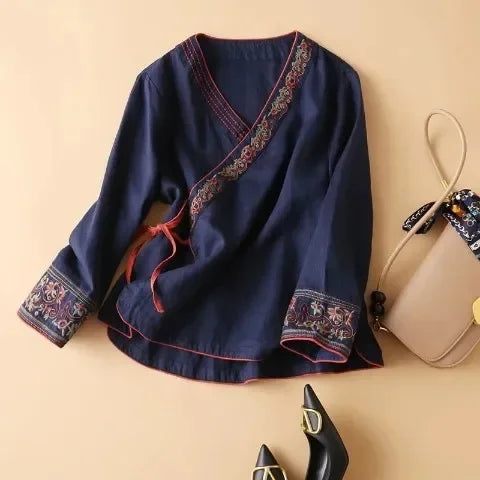 Solea | Patterned Blouse with Relaxed Fit