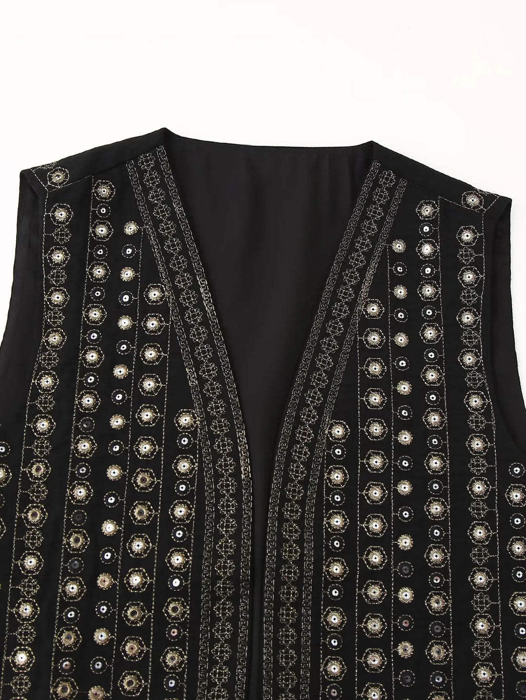Celestia | Bohemian Sequin-Patterned Vest