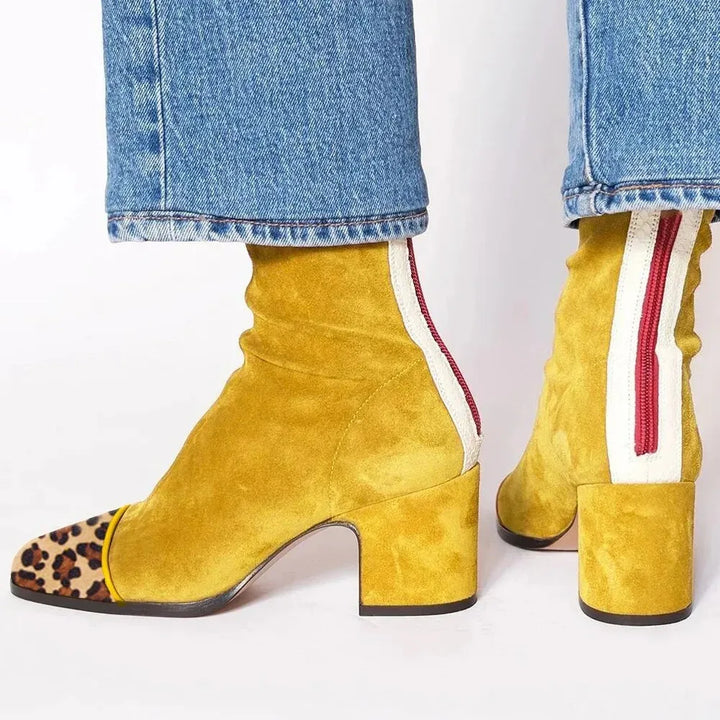 Scarlett | Square toe heeled boots