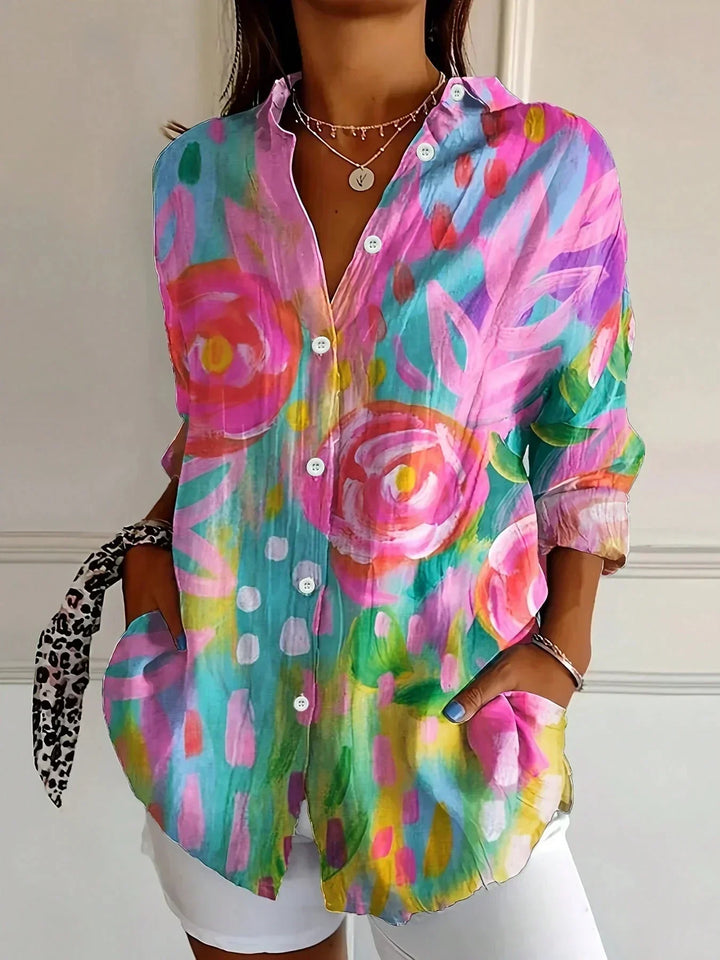 Sienna | Blouse with Playful Print and Lightweight Fabric