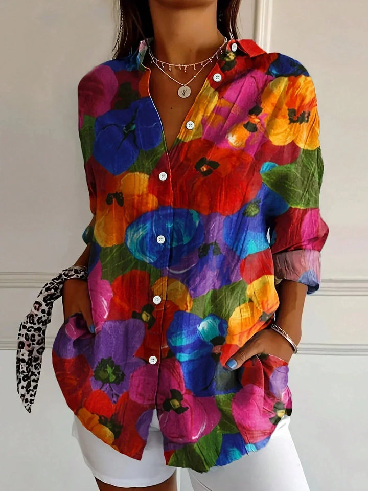 Sienna | Blouse with Playful Print and Lightweight Fabric