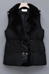 Autumn Winter 2025 Women's Sleeveless Down Cotton Vest with Suit Collar