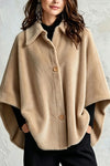 Lillian | Women's Cape Jacket with Collar and Buttons