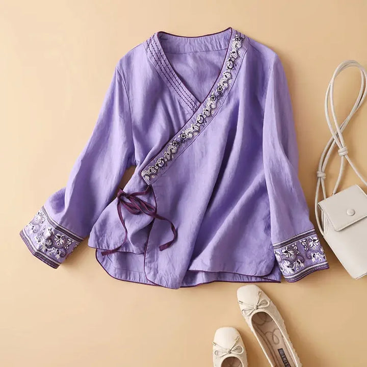 Solea | Patterned Blouse with Relaxed Fit