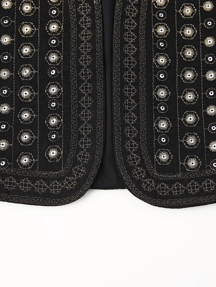 Celestia | Bohemian Sequin-Patterned Vest