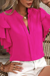 Marlowe | Blouse with Ruffle Sleeves and Lightweight Fabric