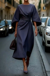 Stylish Lantern Sleeve Dress with Belt for Every Occasion