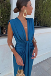 Fiorella | Women's Pleated Midi Dress with Soft Fabric and Flowing Design