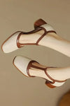 Piper | Women's T-Strap Block Heel Shoes Square Toe Mid Heel Pumps