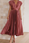 Coralie | Women's Pleated Maxi Dress with Flowing Design and Versatile Style
