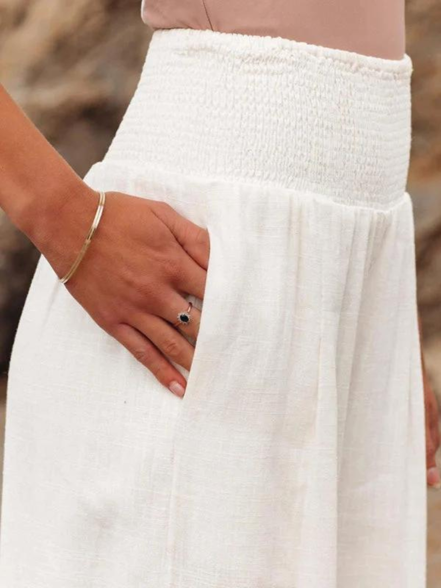 Kaia | Beach Trousers with Wide Legs and Lightweight Fabric