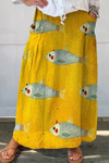 Elli | Vintage Fish Art Print Pocket Skirt