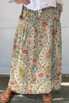 Nilva | Vintage Floral Art Printed Pocket Skirt