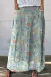Daisy | Blooming Spring Floral And Bumble Bee Pattern Printed Pocket Skirt