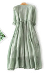 Jordan | Women's Vintage Dress with A-Line Silhouette and Short Sleeves
