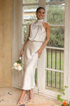 Helena | Elegant Halter Midi Dress – Flattering Flowing Design for Every Event