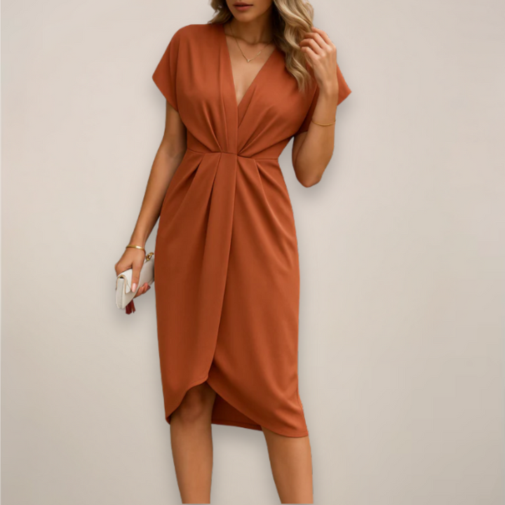 Lucille | Stylish Midi Wrap Dress Perfect for Any Occasion