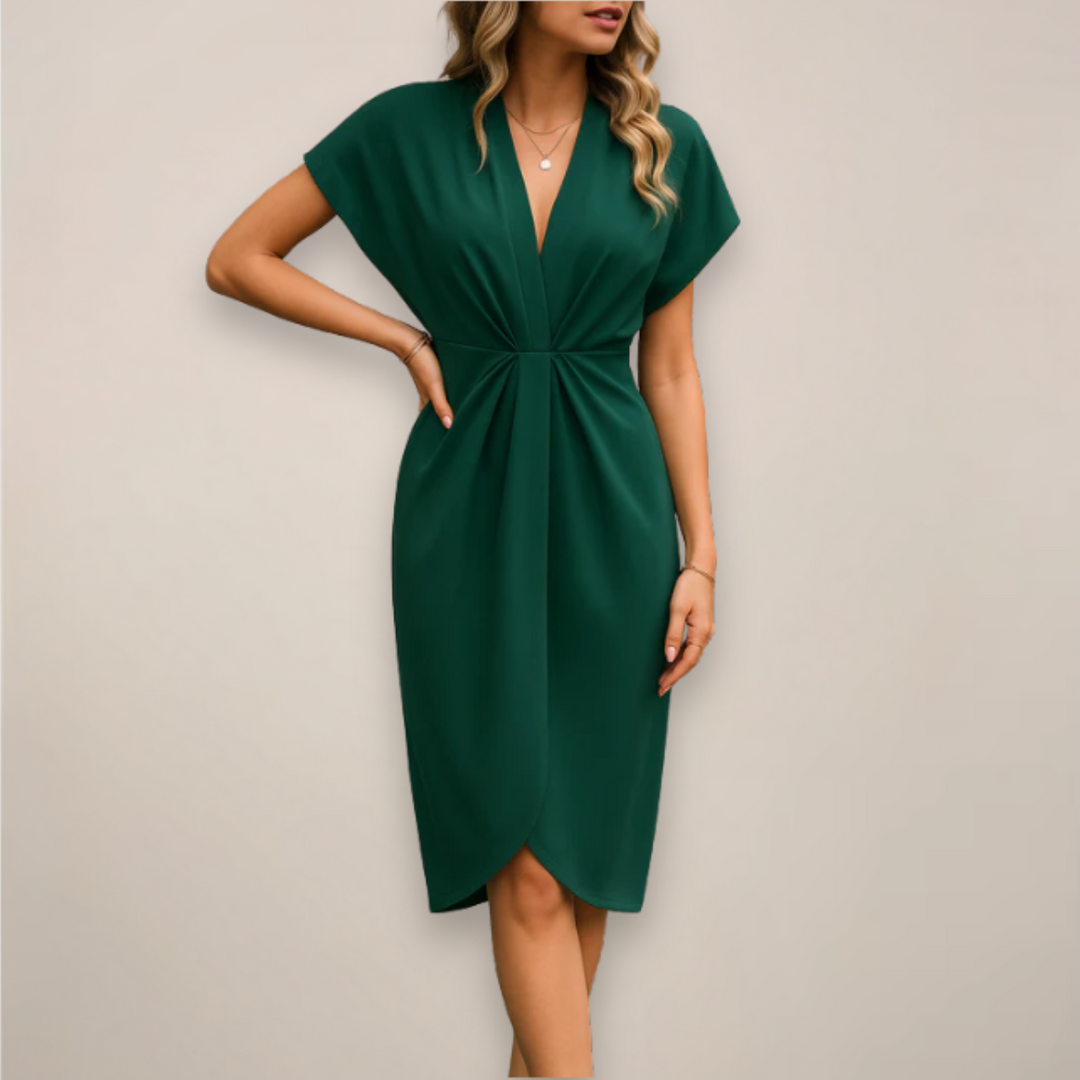 Lucille | Stylish Midi Wrap Dress Perfect for Any Occasion