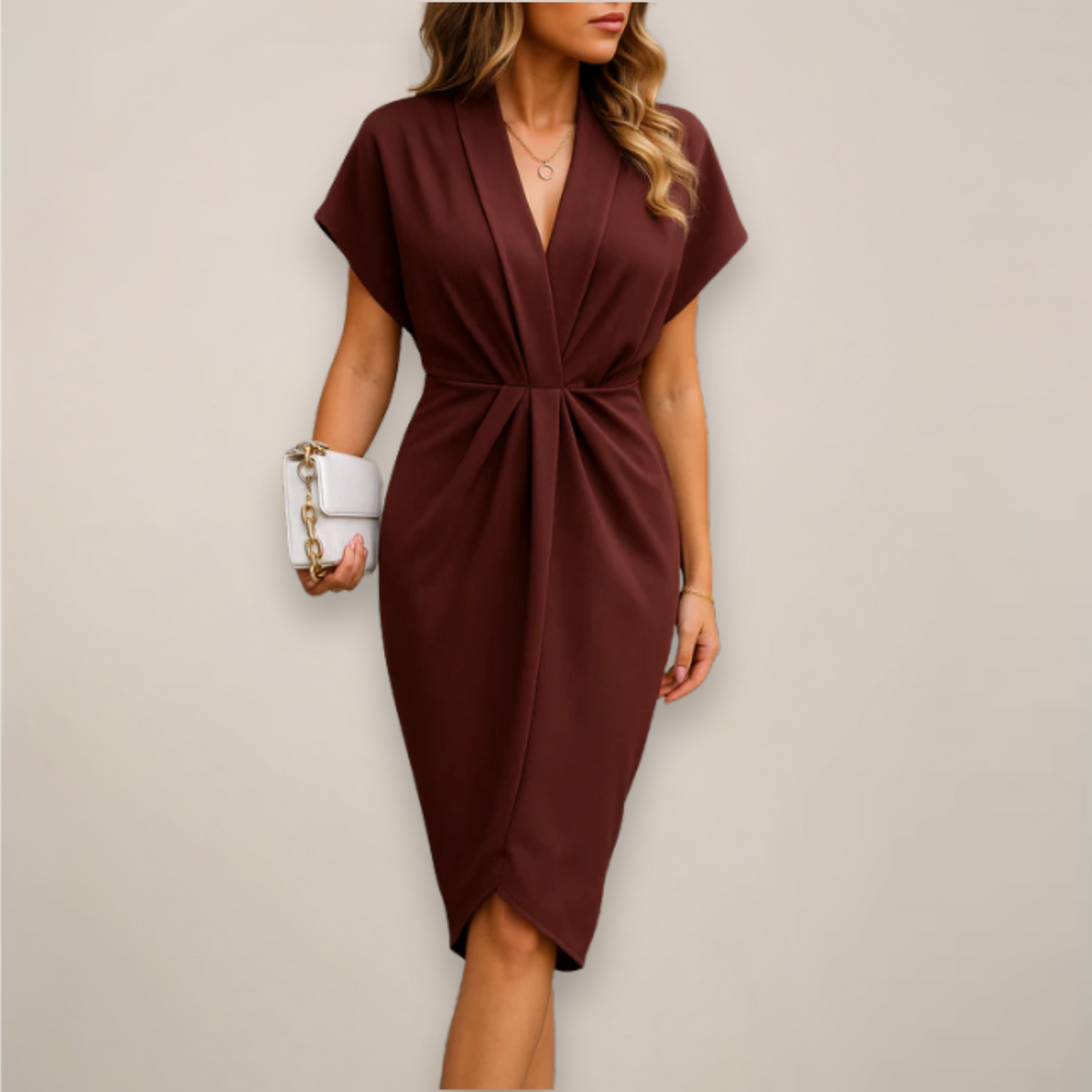 Lucille | Stylish Midi Wrap Dress Perfect for Any Occasion