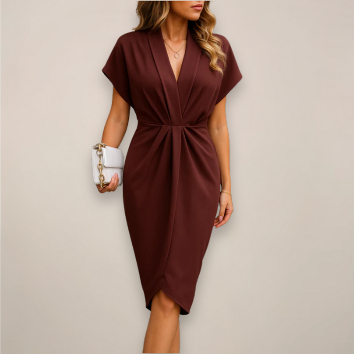 Lucille | Stylish Midi Wrap Dress Perfect for Any Occasion