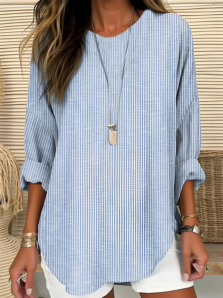 Tessa | Striped Blouse with Short Sleeves and Breathable Fabric