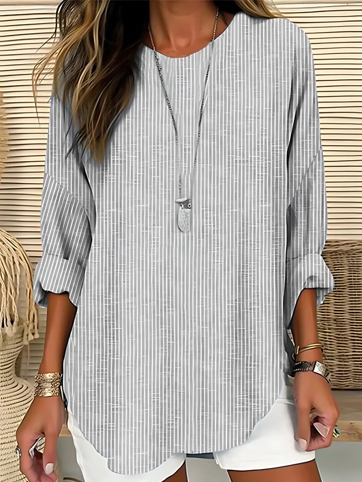 Tessa | Striped Blouse with Short Sleeves and Breathable Fabric