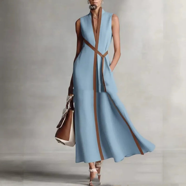 Emmeline | Women’s Maxi Dress with Belt and Pockets
