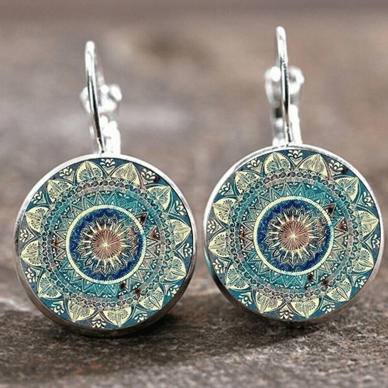 Zenara | Retro-Inspired Rounded Mandala Earrings