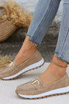Azalea | Women's Gold Buckle Comfort Loafers