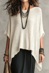 Sienna | Women's Poncho with Boat Neck and Draping